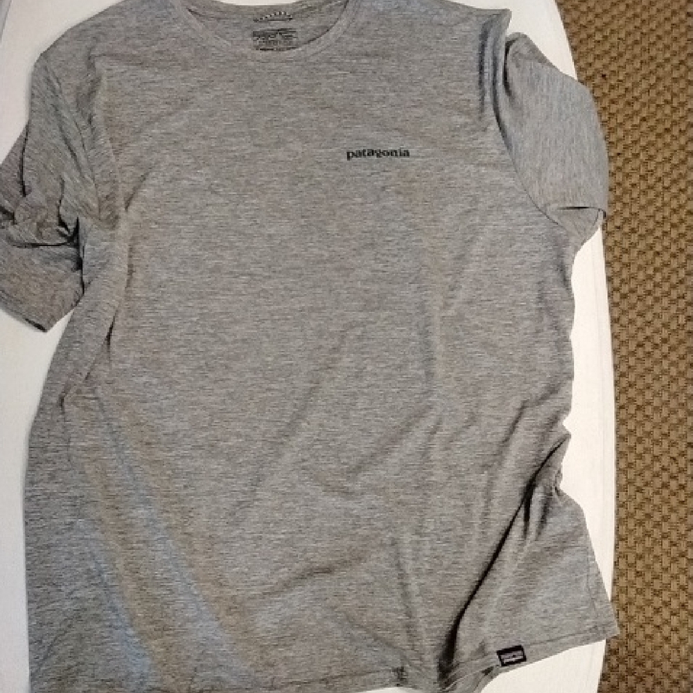 Patagonia Gray Athletic Short Sleeve Tee
